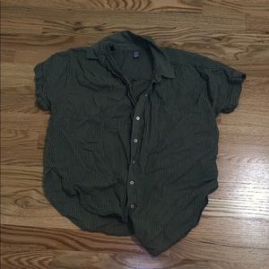 Aerie Green Button-down Top!
